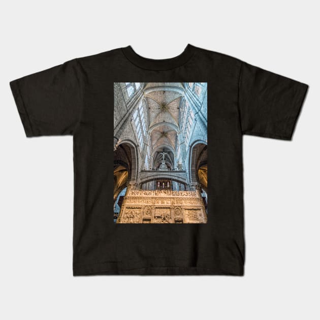 Vaults of Avila Cathedral Kids T-Shirt by JJFarquitectos